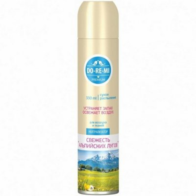 Освежитель воздуха Нейтрализатор запахов Свежесть альпийских лугов 330мл ДО-РЕ-МИ (12)