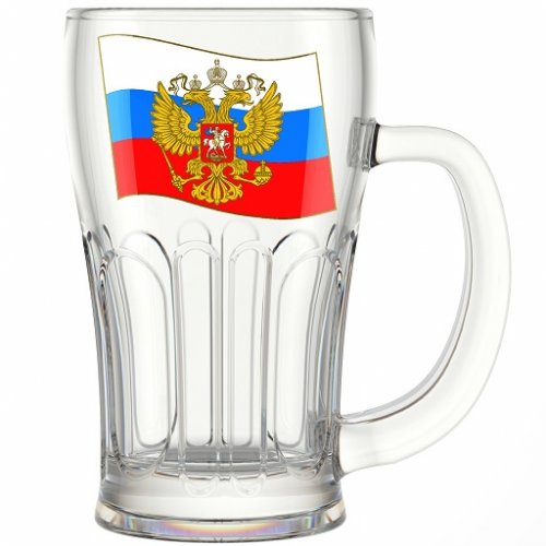 Кружка для пива 450мл (Герб на флаге)