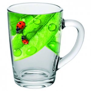 Кружка для чая 300мл "Зеленый лист"