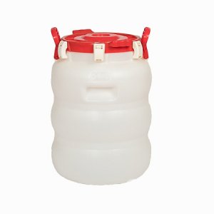 Бочка 40л ГЕРМЕТИЧНАЯ с широким горлом (белая) 