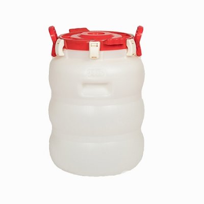 Бочка 40л ГЕРМЕТИЧНАЯ с широким горлом (белая) "Радиан" пищевая