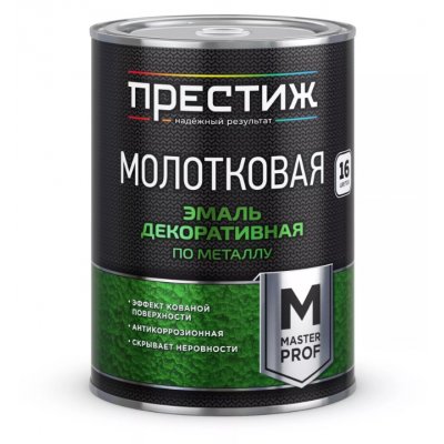 Эмаль молотковая золотистая 0,8 л Престиж