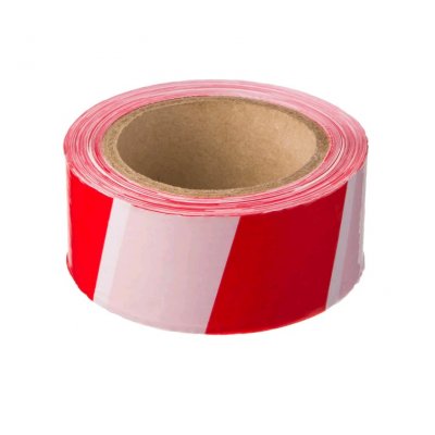 Лента сигнальная красно-белая   50*150м. (уп.36)