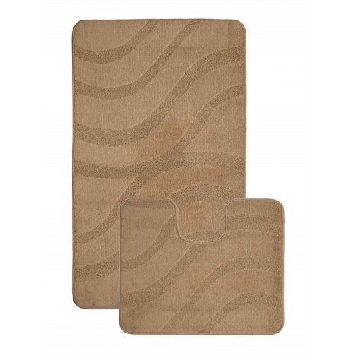 Набор ковриков 2шт SYMPHONY 60*100/50*60см L.BROWN (светло-коричневый) 2546