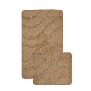 Набор ковриков 2шт SYMPHONY 60*100/50*60см L.BROWN (светло-коричневый) 2546