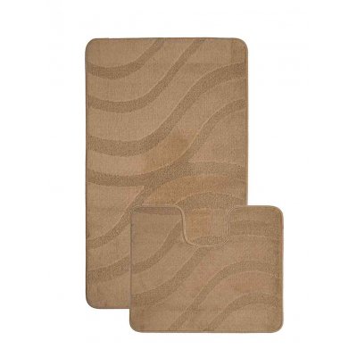 Набор ковриков 2шт SYMPHONY 60*100/50*60см L.BROWN (светло-коричневый) 2546