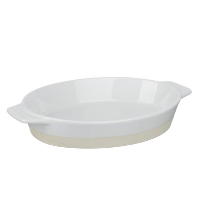 Форма для запекания овальная, белый, керамика, 31*20,5*5см