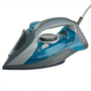 Утюг  DELTA LUX DL-3002 серый с бирюзовым, 2800Вт, керамика, антинакипь, антикапля