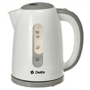 Чайник DELTA DL -1106 белый с серым 1,7л 2200Вт (8)
