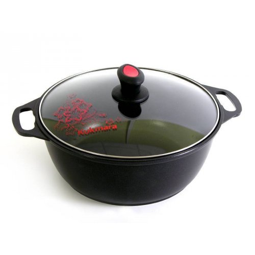 Кастрюля-жаровня 4л со стекл.крыш. Кукм.