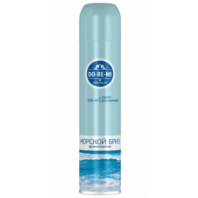 Освежитель воздуха Дыхание моря сухое распыление Премиум 330мл ДО-РЕ-МИ (12)