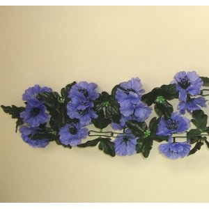 Лоза с васильками 36 цветов и 36 листиков 2м(по 2)