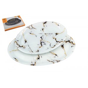 Набор блюд овальных 2пр. Lavenir 24,5*17,5/29,5*20 см, S4410A/2-CC038L стекло