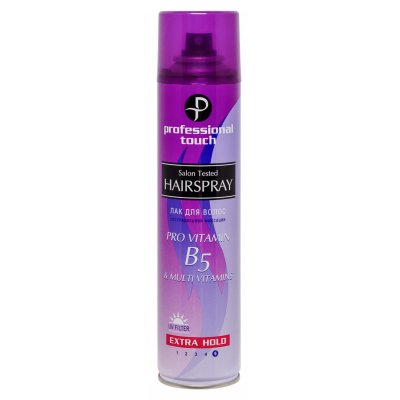 Лак д/волос Professional Touch B5& Multi Vitamins/Keratin Complex экстрасильн.фиксации 265мл (12)