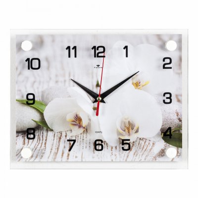 Часы настенные "Спа.Белые орхидеи" 2026-113