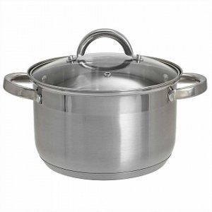 Кастрюля нерж. с крышкой 5,0л WEBBER BE-146/2 (индукц)