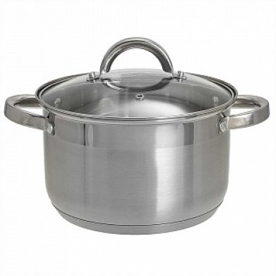 Кастрюля нерж. с крышкой 5,0л WEBBER BE-146/2 (индукц)
