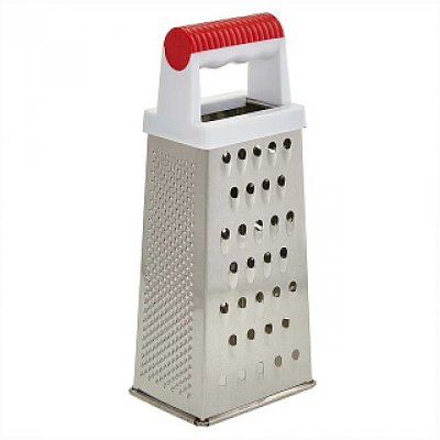 Терка 4 грани 20 см WEBBER BE-050, нерж.сталь, пласт. ручка, красный