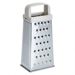 Терка 4 грани 20 см WEBBER BE-088, нерж.сталь, пласт. ручка, бежевый гранит