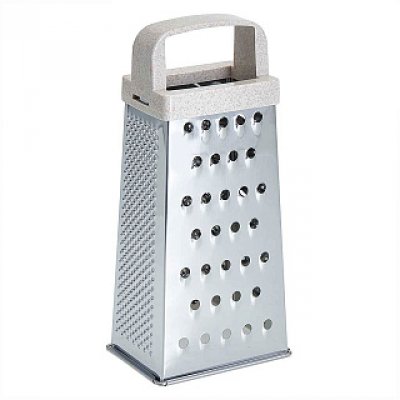 Терка 4 грани 20 см WEBBER BE-088, нерж.сталь, пласт. ручка, бежевый гранит