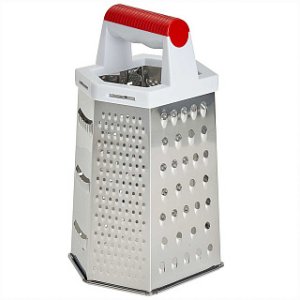 Терка 6 граней 23 см WEBBER BE-055, нерж.сталь, пласт. ручка, красный