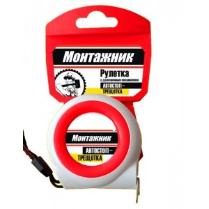 Рулетка 5м*19мм с автостопом-трещоткой 