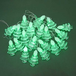Электрогирлянда "Новогодняя елочка" 5м  20LED, зеленый, пост.свеч, ПВХ проз, 220В