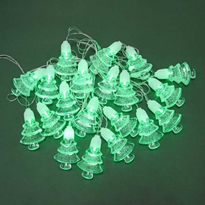Электрогирлянда "Новогодняя елочка" 5м  20LED, зеленый, пост.свеч, ПВХ проз, 220В