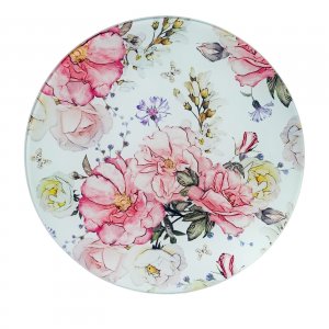 Доска разделочная стекл. d=20 см, микс