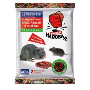 Зерно-смесь от крыс 400гр Наповал  (уп.35)