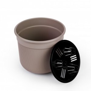 Горшок "Сканди" 5л (какао) (с дренажной вставкой) (уп.12)