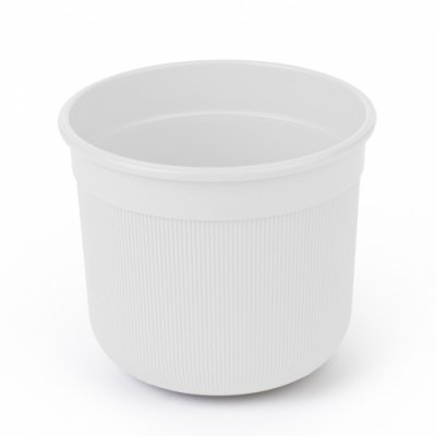 Горшок "Сканди" 5л (белый) (с дренажной вставкой) (уп.12)