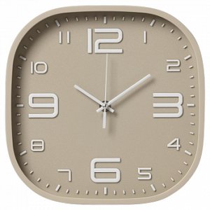 Часы настенные "Классика" квадрат 25*25см, бежевый