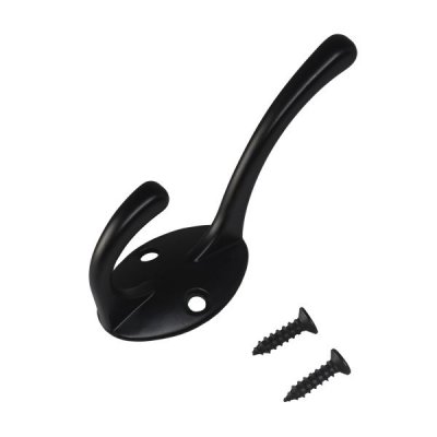 Крючок-вешалка СТАНДАРТ 603 BL матовый черный ЕВРОПАКЕТ