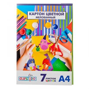 Набор картона цветного А4  7л. 7 цветов