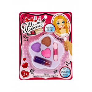 Набор косметики для девочки "Пятилистник" (тени 3 цв + аппликатор)