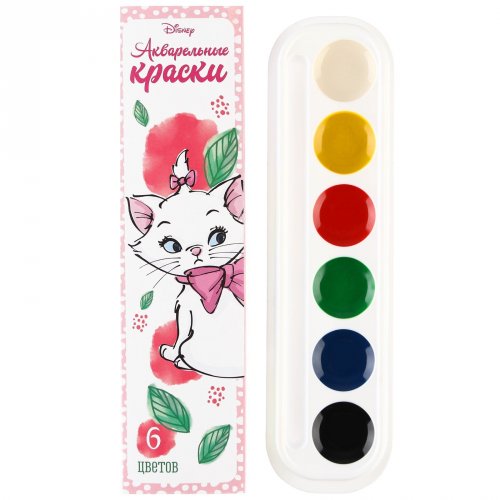 Акварель медовая 6цветов «Кошечка Мари» Коты-аристократы, в карт. коробке, без кисти