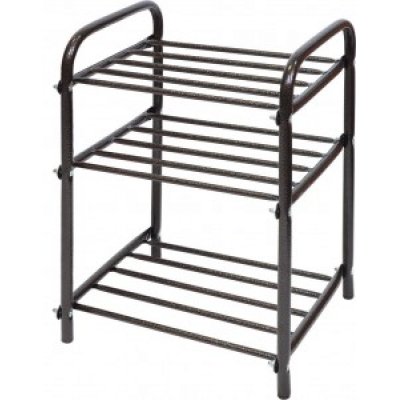 Этажерка для обуви «Комфорт 1» 3-х ярусная медный антик 50*33*45