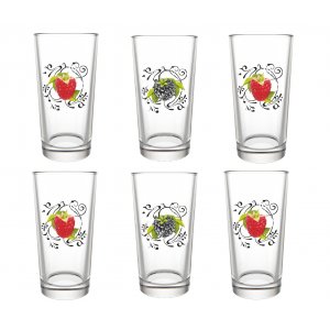 Набор стаканов стекло "Ягодный сад" 230мл 6шт