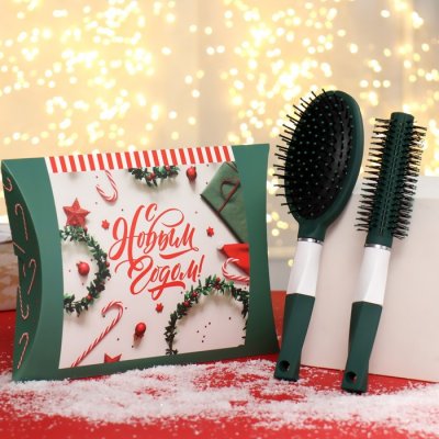 Набор подарочный «Новый год - Фея» 2пред.: массаж. расчёска, брашинг