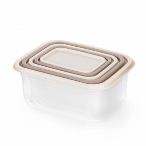 Набор емкостей для СВЧ "Матрешка" (0,2л; 0,4л; 0,7л; 1,2л; 1,9л) (какао-бежевый) (уп.16)