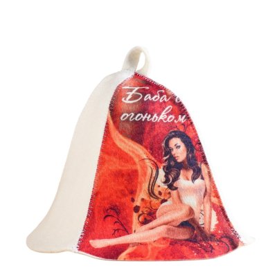 Шляпа для бани "Баба с огоньком"