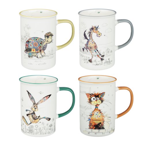 Кружка 350мл Печворк, фрф, 4 дизайна