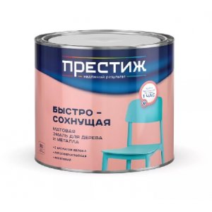 Эмаль акрил. белая матовая 1,9кг Престиж Зел.Ябл быстросохн.