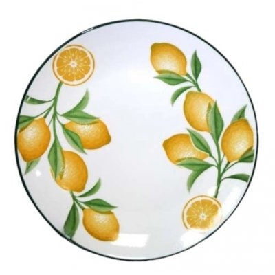 Тарелка мелкая 20см Лимоны