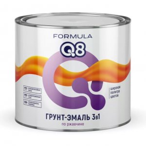 FORMULA Q8 Грунт-эмаль 3в1 красно-коричневая 1,8кг