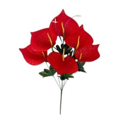 Букет калл с блестками 6цв 50см