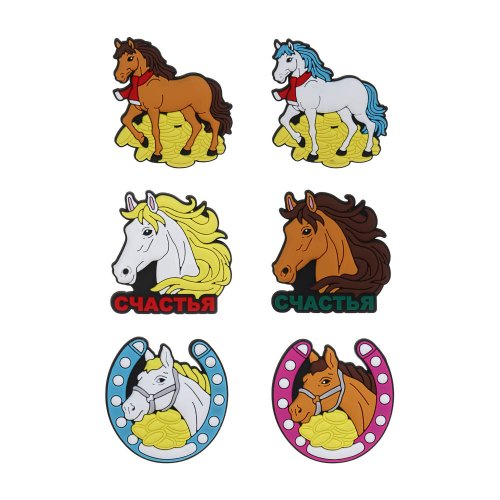 Магнит Лошадка ПВХ 5см, 6 видов