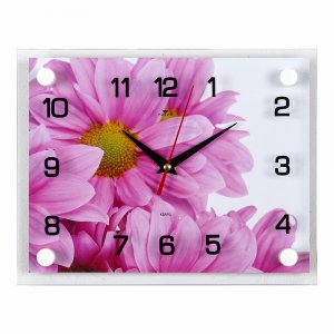 Часы настенные "Розовые хризантемы" 2026-1232