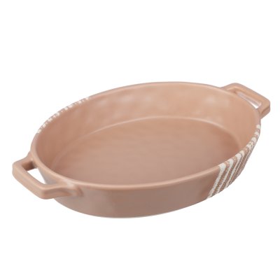 Форма для запекания овальная с ручками 31х20,5х5см, 1,1л, бежевая, керамика